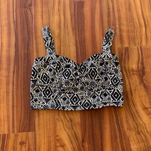 Black and white crop top